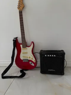 Sanchez Electric guitar and Washburn amplifier