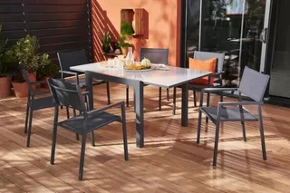*NEW* Extension Outdoor Patio Tempered Glass Table