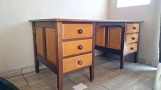 Solid wood desk