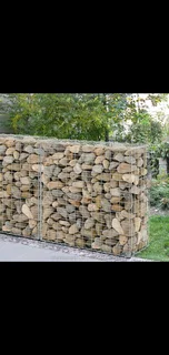 Stone fencing,  gabions wall