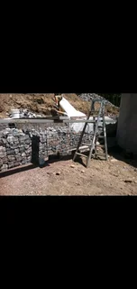 Stone fencing,  gabions wall