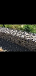 Stone fencing,  gabions wall