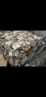 Stone fencing,  gabions wall