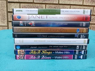 9 MUSIC DVDS FOR R450