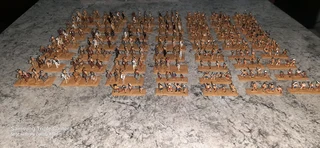 Vintage 15mm hand painted cowboy and indians figures