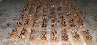 Vintage 15mm hand painted cowboy and indians figures