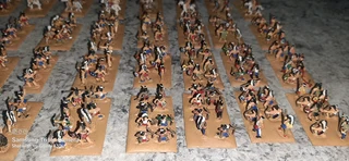 Vintage 15mm hand painted cowboy and indians figures