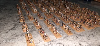 Vintage 15mm hand painted cowboy and indians figures