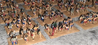 Vintage 15mm hand painted cowboy and indians figures