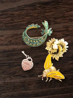 Vintage panetta brooches plus tiffany heart