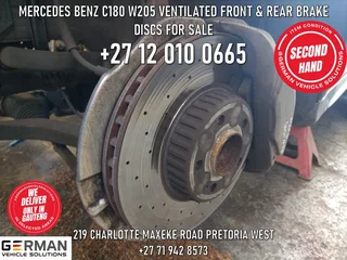 Mercedes Benz c180 w205 ventilated front &amp; rear brake discs for sale
