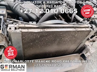 BMW 120i radiator &amp; radiator fan for sale used (f20 b48)