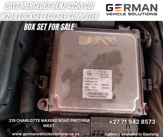 2012 Mercedes Benz c250 cdi w204 lockset ecu set computer box set for sale