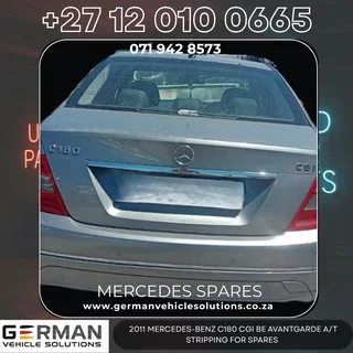2011 Mercedes-Benz C180 CGI BE Avantgarde A/T – Breaking for Spares