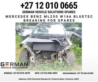 2012 Mercedes-Benz ML250 W166 Bluetec for Spares  Used Parts for Sale