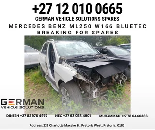 2012 Mercedes-Benz ML250 W166 Bluetec for Spares  Used Parts for Sale