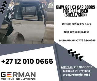 bmw g01 x3 car doors for sale – used (shell / skin)  used