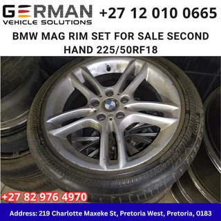 bmw mag rim set for sale second hand 225/50rf18