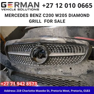 mercedes benz c200 w205 diamond grill for sale