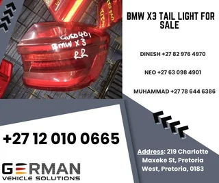 bmw x3 tail light for sale