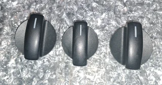 Original VW Black Control Knobs (Set of 3) with White Indicator Shaft | R60