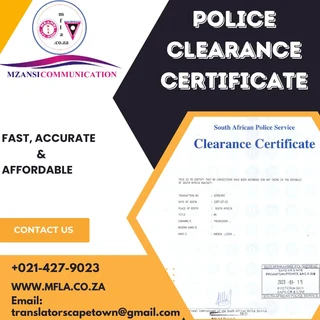 Police Clearance Certificate Services in Cape town