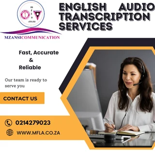 English Audio Transcription services johannesburg