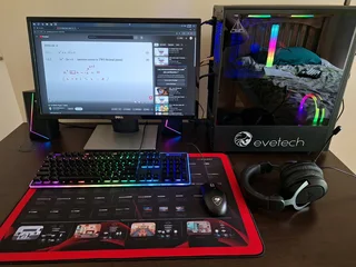 Selling evetech gaming pc core i5 10400F, GTX1660 Ti, 16GB memory, 512GB NVME SSD, gaming keyboard