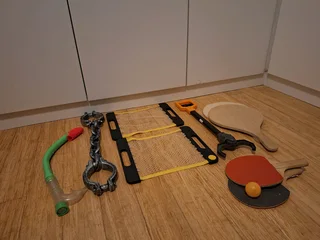 Toy weapons collection dress up