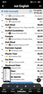 Overseas magic the gathering cards