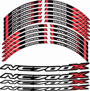 HONDA NC700X Custom Designed Rim Decals inner - outer