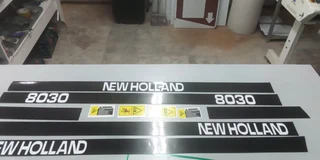 NEW HOLLAND 8030 Replacement Decals - Stickers  Canopy and Safety Decals Included - WarWolf