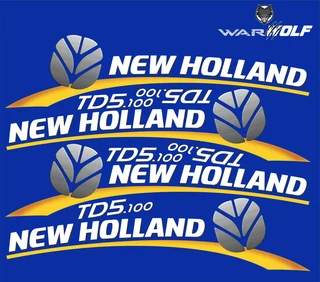 NEW HOLLAND TD5 100 Replacement Decals - Stickers  Safety Warning Decals Included - WarWolf