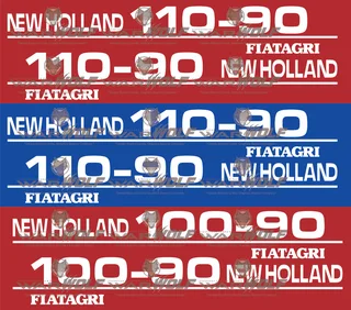New Holland 110-90 or 100-90 tractor stickers / decals - Warwolf