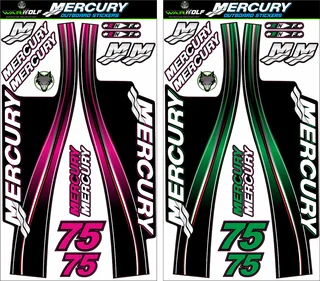Mercury 75 Replacement Decals - Stickers D2 - Warwolf Graphix