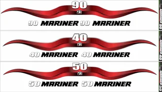 Mariner 90 - 50 - 40 Replacement Decals - Stickers - Warwolf Graphix