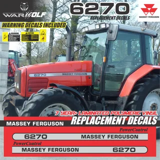 Massey Ferguson 6270 - Replacement Decals - Stickers  Safety Warning Decals Included - WarWolf
