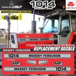 Massey Ferguson 1014 - Replacement Decals - Stickers  Safety Warning Decals Included - WarWolf