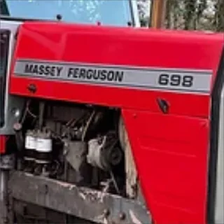 Massey Ferguson 698 - Replacement Decals - Stickers  Safety Warning Decals Included - WarWolf