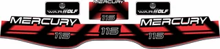Mercury 115 Replacement decals - stickers - Warwolf Graphix