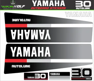 Yamaha 30 Autolube Replacement decals - stickers - Warwolf Graphix
