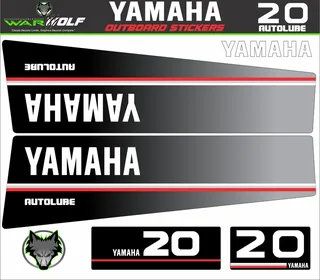 Yamaha 20 Autolube Replacement decals - stickers - Warwolf Graphix