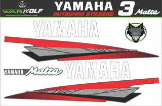 Yamaha 3hp Malta Replacement decals - stickers - Warwolf Graphix