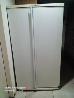 White double door fridge