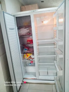 White double door fridge