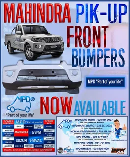 Mahindra Pik Up Front Bumpers Available at MPD Mt Edgecombe!