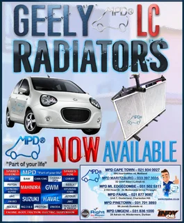 Geely LC Radiators Available to order at MPD Mt Edgecombe!