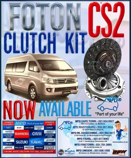 Foton CS2 Clutch Kits Available at MPD Mt Edgecombe!