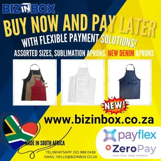 Made in SA Blank aprons for customization assorted sizes avialable