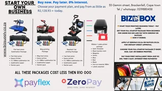 Turn your creativity into cash with BizinBox’s full startup printing packages for Under R10 000